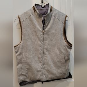Ariat Ideal Mens Reversible Vest  M Gray And Brown